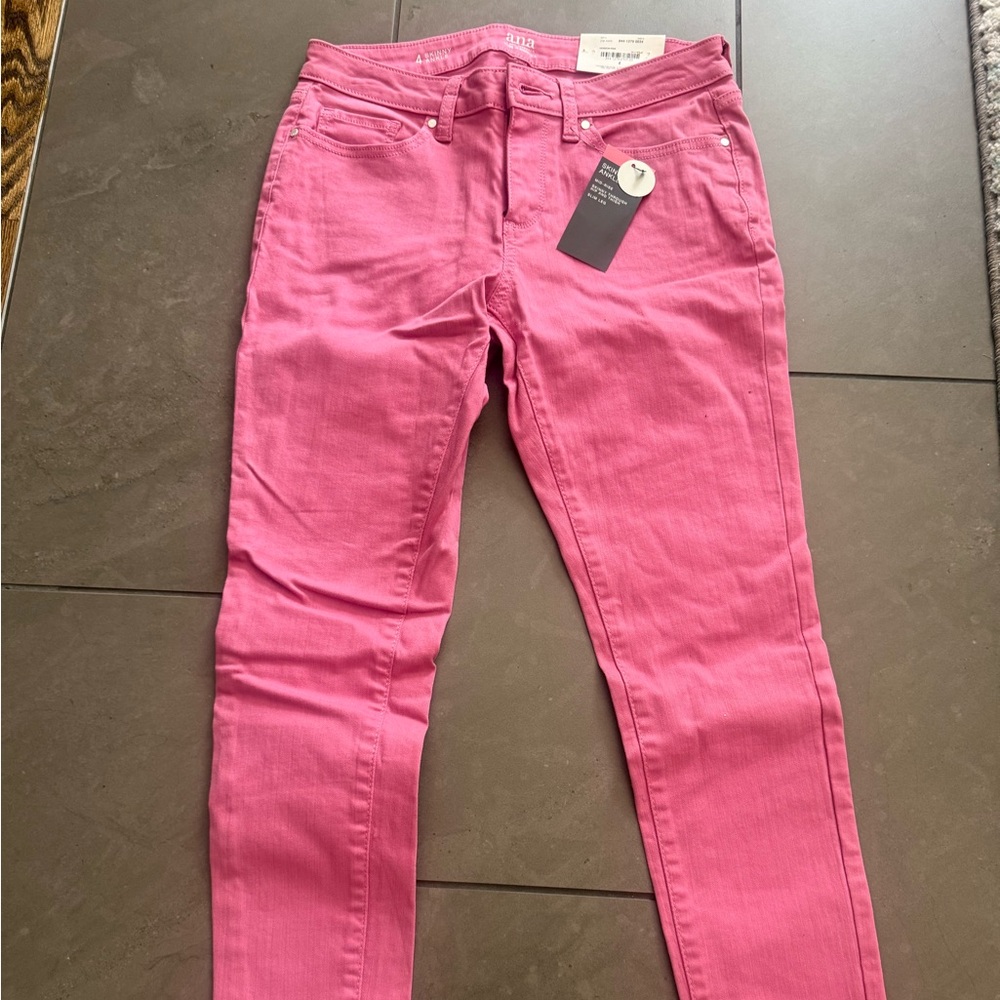 Women’s ANA skinny ankle pink jeans Brand new w tags